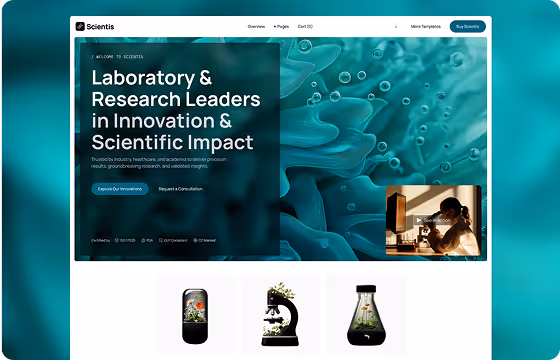Laboratory & Research webflow template 